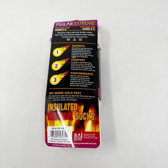 POLAR EXTREME Women’s Fair Isle Insulated Thermal Socks Comfort Anti-Skid OS - Picture 3 of 3